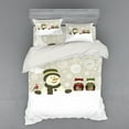 thumbnail image 2 of Ambesonne Christmas Bedding Set 3 Pcs, Snowflake Winter Day, Twin XL, Multicolor, 2 of 3