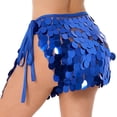 thumbnail image 5 of iiniim Women's Sequins Tassel Skirts Sparkly Dance Hip Skirt Shorts Rave Festival Bottoms, 5 of 7