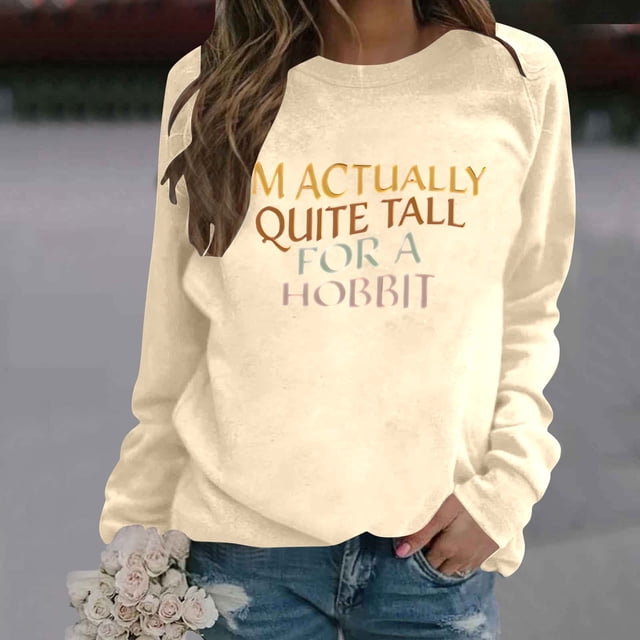 Mode Femme Décontractée Couleur Unie Ample Manches Longues Imprimé Lettre Col Rond Chandail à Capuchon Haut Bas Femmes Juniors Chandails en Molleton Surdimensionnés Veste Tricotée Femmes Habillé Mignon Automne Chandail à Capuchon Français plus Court