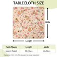 thumbnail image 2 of Corgi Dog and Flower Florals Square Fitted Tablecloth with Elastic Edge,Square Table Cover,Washable Elastic Table Cover for Home Kitchen Party Decor 34"x34", 2 of 6