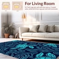 thumbnail image 2 of ODIKA 6'x6' Machine Washable Non-Slip Area Rug, Oceanic Motif Floor Art High Traffic Rug, Blue, 327575, 2 of 7