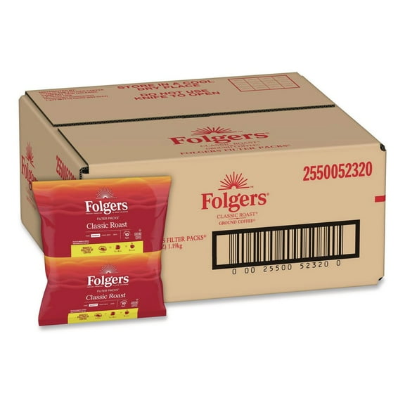 Folgers Coffee Filter Packs, Regular, 0.9 oz, 40 count