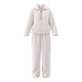 thumbnail image 4 of No Boundaries Plush Mock Neck Top and Pants Set, 2-Piece, Women’s, 4 of 4