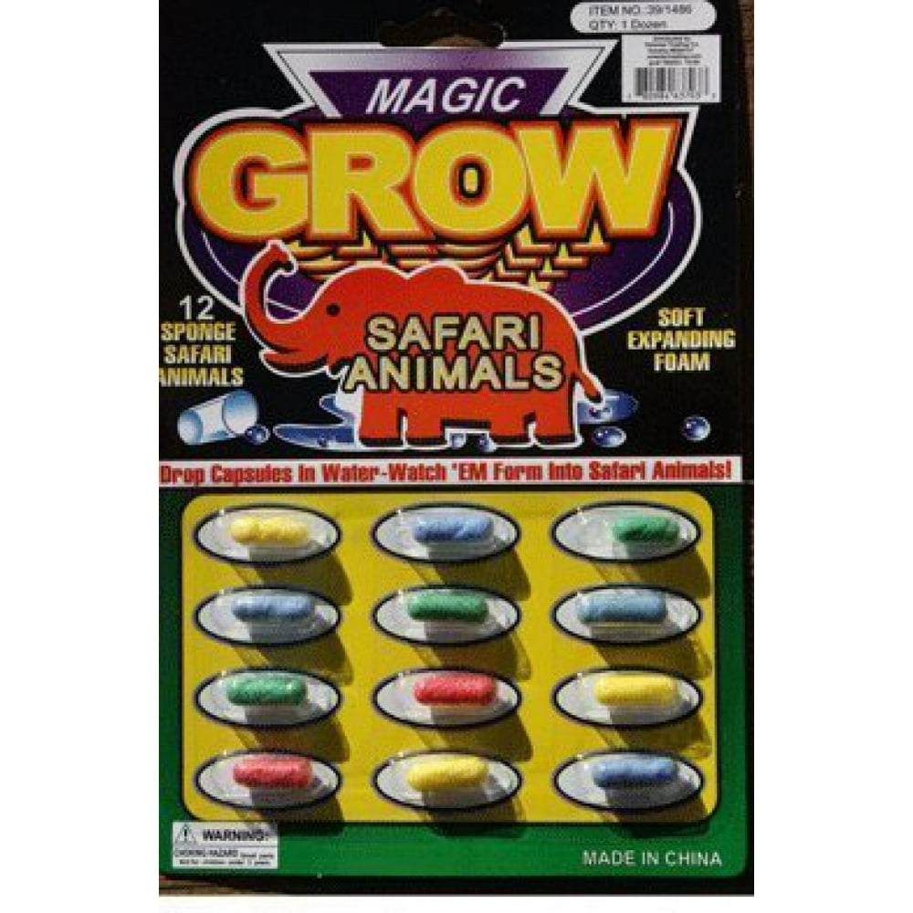 Grow Magic Capsule Safari Animals 2pack ( 24 Capsules in Total