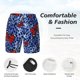 thumbnail image 3 of Balery Abstract Colorful Butterflies Bañador para hombre, shorts de playa de secado rápido con entrepierna y forro de compresión-X-Large, 3 of 6