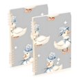 thumbnail image 2 of Haosy Ducks with Hat and Stars Notebooks 1-subject Journal 60 Sheets A5 College Ruled Paper Detachable Ring 8.3"x5.7", 2 of 7