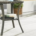 thumbnail image 6 of PARKWELL Patio Square Wicker End Table - Glass Top Side Table with Storage - Grey, 6 of 6