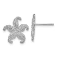 thumbnail image 4 of 14k White Gold Solid Starfish Post Earrings, 4 of 7