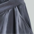 thumbnail image 5 of BUIgtTklOP Women's Casual Bermuda Shorts Elastic Waist Cotton Linen Shorts with Pockets Summer Wide Leg Loose Solid Color Shorts, 5 of 6