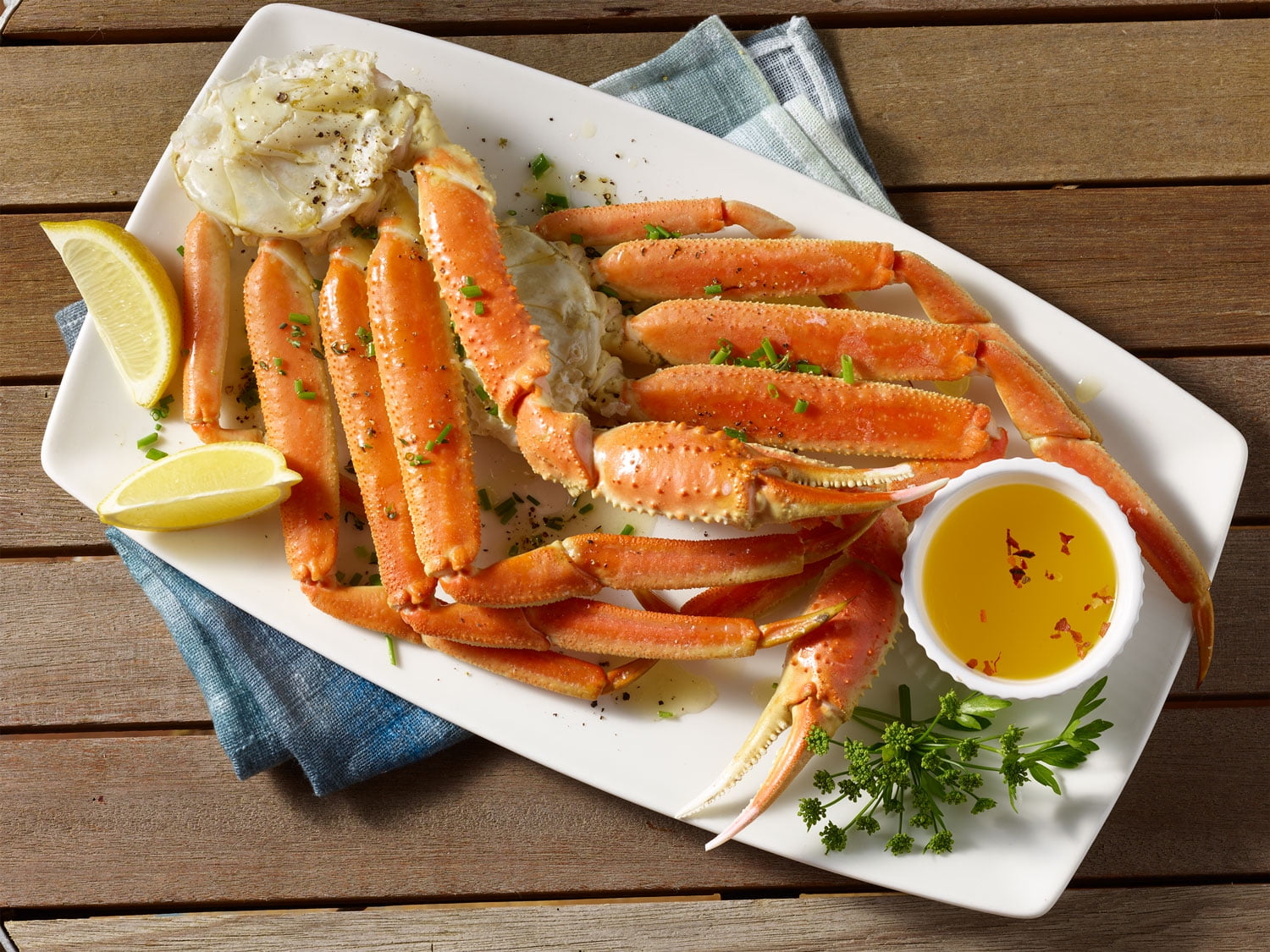 Fresh Snow Crab Seafood Clusters Tray (1lb, 3 Count, 20g Protein per Serving, Shellfish)