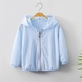 thumbnail image 4 of UQJfacai Kids Active Zipper Lightweight Sun Protection Jacket Boys Girls Hooded Cooling Shirt Pockets Fishing Running Outdoor 1-15 Years, 4 of 8