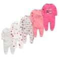 thumbnail image 4 of 5 uds. Pijamas de bebé niña niño Pijamas bebe fille algodón transpirable suave ropa bebé recién nacido Pijamas bebé Pjiamas, 4 of 4