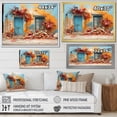 thumbnail image 4 of Designart "Greece Grecian Euphony" Landscapes Floater Framed Wall Art Living Room, 4 of 7