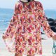 thumbnail image 4 of Trajes de Baño de Bikini de Mujer con Correas Impresas V Sexy Split Set de Tres Piezas, Diseño de Corte Alto para la Piscina de Playa Y las Vacaciones de Verano, 4 of 9