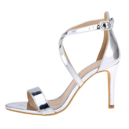 

Women Elegant Peep Toe Sandals High Heel Pumps Cross Strap Party Wedding Shoes Fashion All-match Stiletto High Heels