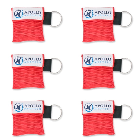 CPR Mask for Pocket or Key chain, CPR Emergency Face Shield with One-way Valve Breathing Barrier for First Aid or AED Training - Apollo MedTech (6)