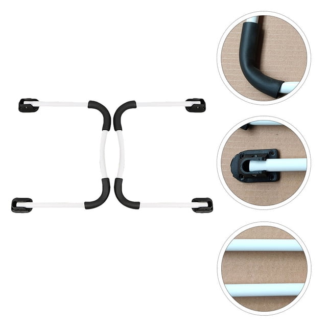 TEHAUX 2 Pcs Pieds de Table Pliants en Fer Solide pour Bureau d'Ordinateur Table de Lit Installation Facile