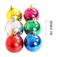 thumbnail image 2 of KCEHTA Christmas Ball Ornaments 6pcs 3.14" Shatterproof Christmas Tree Ball Ornaments Plastic Shiny Christmas Balls Christmas Tree Hanging Decorations Indoor Home Party Decor, 2 of 7