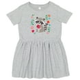 thumbnail image 3 of Inktastic Woodland Raccoon Spring Flowers Girls Toddler Dress, 3 of 5