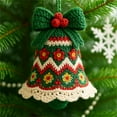 thumbnail image 2 of WKSCLPAI Christmas Tree Decoration Crochet Christmas Bell Ornament Kit, Hand-Knitted Santa Claus Bells Decoration, Perfect Beginner Christmas Kit for Crafting a Personalized, 2 of 4