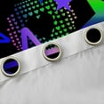 thumbnail image 4 of Feelyou Purple Stars Black Out Curtains, Neon Gradient Love Heart Curtains Pack of 2 (42x63 Each), Teens Kids Boys Girls Bedroom Curtains, Black Out Curtains Decor, 4 of 6