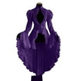 thumbnail image 3 of Kilaqueen Solid Color Halloween Dresses for Women Elegant Square Neck Sleeveless Renaissance Dress A-Line Tie Front Gothic Dress Medieval Midi Dresses, 3 of 7