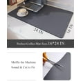 thumbnail image 4 of Coffee Mat-Coffee Bar Accessories-No Water Marks Dish Drying Mat-Coffee Bar Mat for Countertops Rubber Backing Bar Mat Under Coffee Maker Machine Coffee Pot-Perfect Coffee Station Organizer, 4 of 7