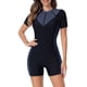 thumbnail image 1 of Traje de baño de una pieza para mujer, conjuntos de bikini para mujer, traje de baño de buceo de nailon con mangas cortas y cremallera, traje de baño de una pieza para mujer, traje de baño de una piez, 1 of 6