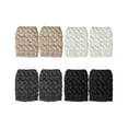 thumbnail image 2 of Tachiuwa 4 Pairs Boot Cuffs Crochet Knitted Socks Boot Cuffs Topper Winter Warm Acrylic, 2 of 6