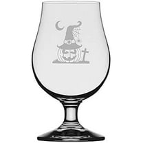 Spooky Pumpkin Scene Happy Halloween Etched 13.25oz Iona Beer Glass
