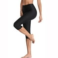 thumbnail image 3 of Womens Swim Pants High Waisted Elastic Swimming Leggings Stretch Swim Capris Sporty Long Swim Board Shorts, 3 of 7