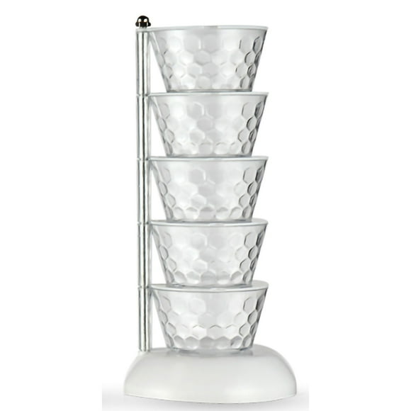 Plastic Seasoning Box Seasoning Storage Box Plastic Multi Layers 360° Rotating Kitchen Spices Pots With Lids For Salt Sugar Pepper5 Layers Transparent