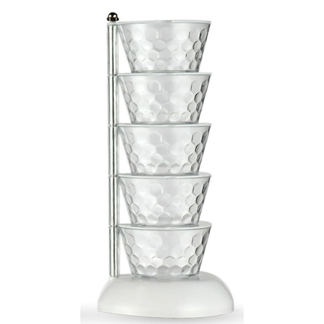Plastic Seasoning Box Seasoning Storage Box Plastic Multi Layers 360° Rotating Kitchen Spices Pots With Lids For Salt Sugar Pepper5 Layers Transparent