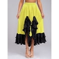 thumbnail image 5 of Sholeno Women Ruffle Long Full Folklorico Practice Performance Maxi Dance Skirt Yellow M, 5 of 6