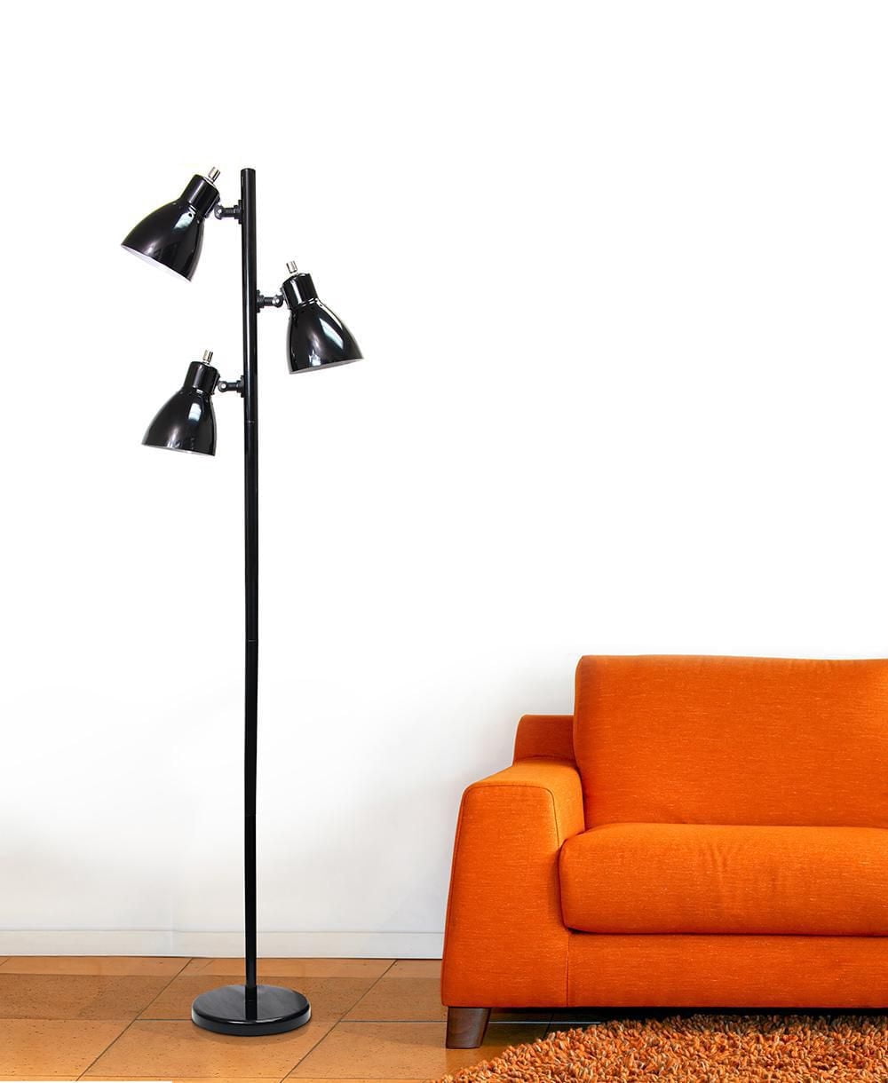 Simple Designs Metal 3-Light Tree Floor Lamp