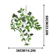 thumbnail image 3 of Planta de tapiz de pared verde artificial | Panel de vegetación sintética 3D para decoración de interiores | Hojas de plástico realistas | 60cm x 36cm | Inicio Apartamento Pasillo Decoración de, 3 of 6
