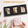 thumbnail image 5 of 4x6 Picture Frame, Tabletop Rustic Wood Hinged Folding Triple Picture Frames Collage, Double-Sided Display Rotatable High Definition Glass Photo Frame ,Black, 5 of 8