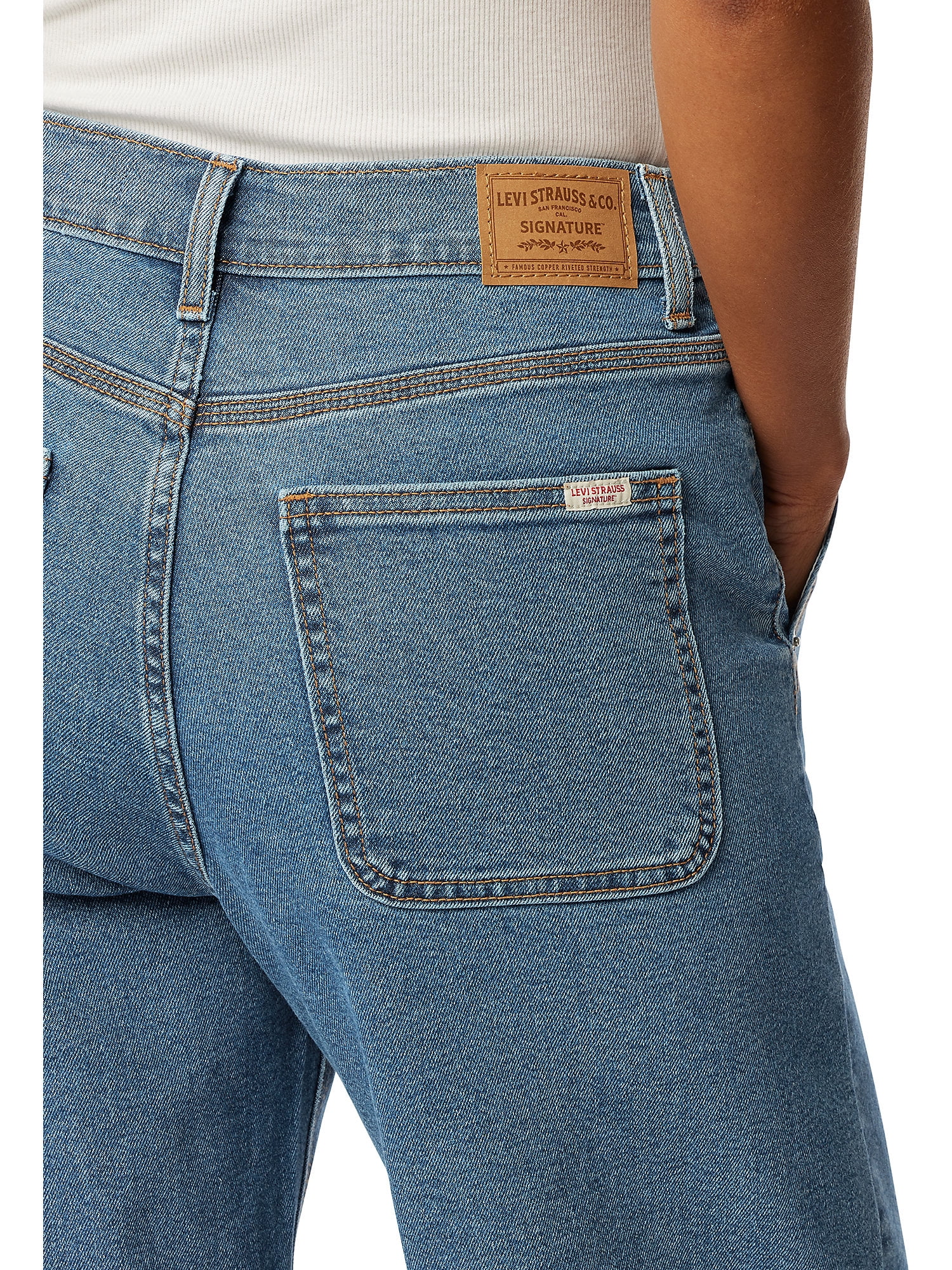 Levi Strauss Signature Women's and Women's Plus Heritage Loose Straight Trouser Jeans, Sizes 0-20 Plus
