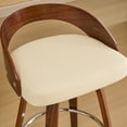 thumbnail image 4 of Bar Stools Set of 2, 25" Counter Height 360° Swivel Low Back Chair with Soft Cushion, 4 of 12