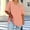Orange, variant on Oversized Round Neck Short Sleeve Summer T-Shirt for Women - Solid Color Casual Comfort Polyester Top