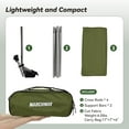 thumbnail image 6 of Lightweight Folding Tent Camping Cot Bed with Lever Lock, Easy Setup Portable Compact for Outdoor Travel, Hunting, Hiking, Motorcycling, Support 330Lbs (Army Green), 6 of 7