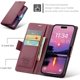 thumbnail image 4 of Funda tipo cartera para iPhone 16 Pro Max con tarjetero, función atril, bloqueo RFID, cierre magnético, funda protectora de piel sintética a prueba de golpes para iPhone 16 Pro Max, 4 of 8