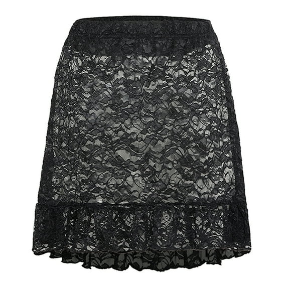 Jesscasday Female Lace Bikinis Cover Up Women Hollow Out Beach-Skirt Mini Swimwear Cover Up