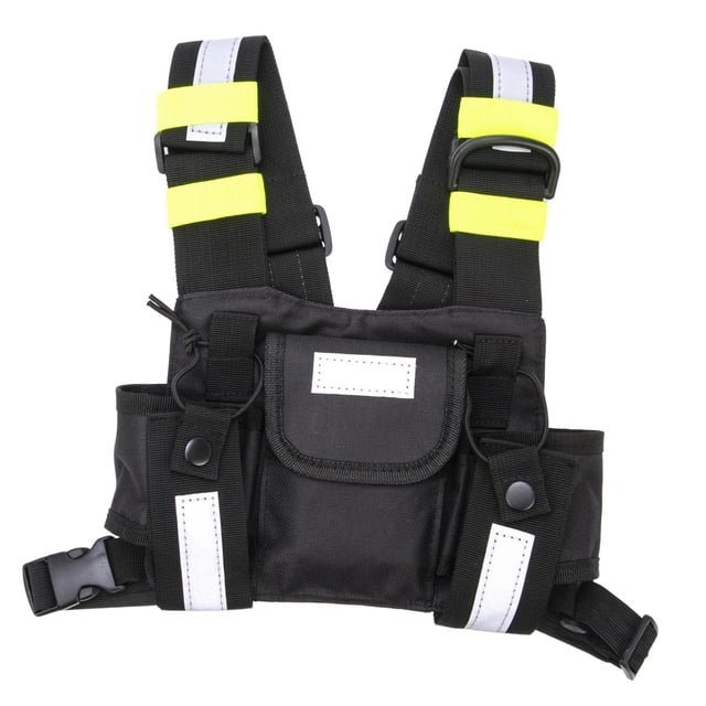 Hombro Holster Pecho Arnés Titular Chaleco Rig Walkie Talkie Case Durable