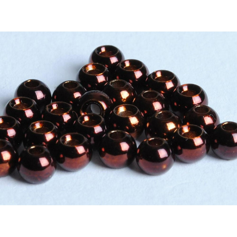 Tungsten Beads for Fly Tying 25 Pack (Metallic Coffee, 3.2 mm (1/8))
