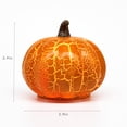 thumbnail image 3 of Fwttom Halloween Decor Indoor, Luminous Crackle Orange Glass Pumpkin Lights, Warm Light Pumpkin Table Lamp, Fall Halloween Decor for Mantel Home Holiday Party, 3 of 6