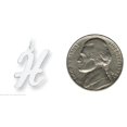 thumbnail image 2 of 14K White Gold Large Script Initial Letter H Charm, 2 of 4