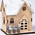 thumbnail image 5 of Kids Table Craft Hut For home Cottage LED Light Christmas Decorations Christmas Ornaments Wooden House Luminous Cabin B, 5 of 8