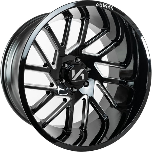 22x12 Black Milled Wheel ARKON OFF-ROAD Mandela (Proper Directional) 8x6.5 -51