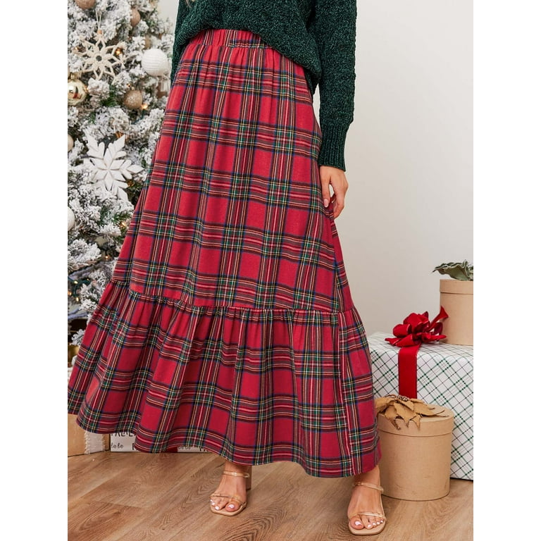 Plaid maxi top skirt 5t